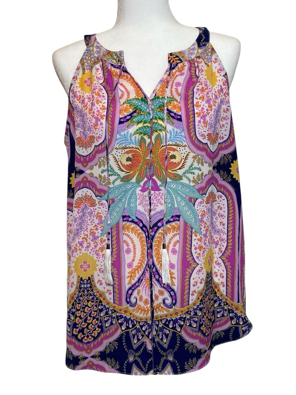 Rose & Olive Sleeveless Tank Top